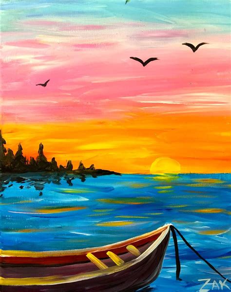 Easy Sunset Painting Ideas – Warehouse of Ideas