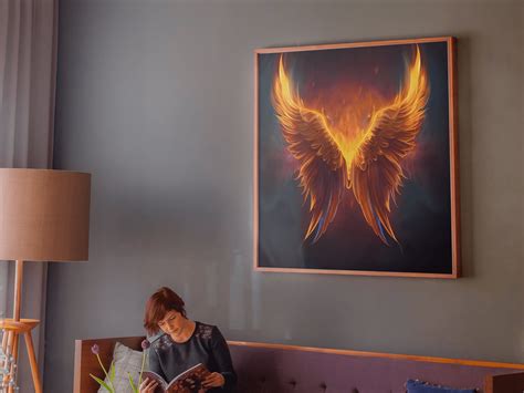 Angel Wings Fire Printable Wall Art Instant Download Print at Home ...