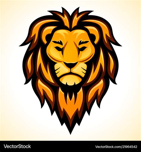 Lion head color design Royalty Free Vector Image