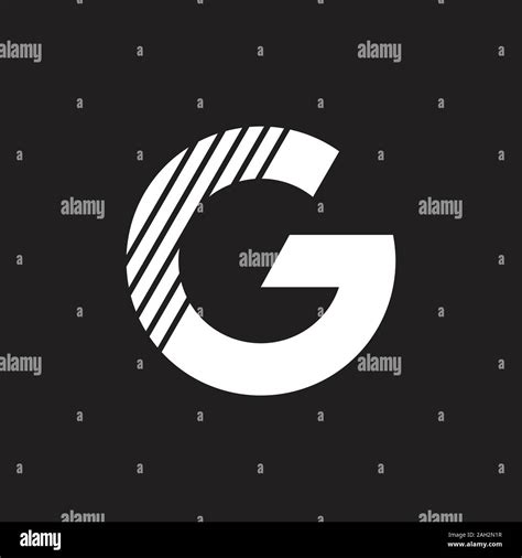 letter g stripes geometric silhouette logo vector Stock Vector Image ...