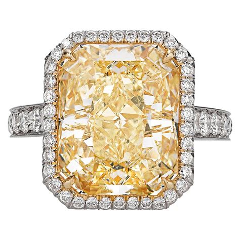 Fancy Yellow Diamond Ring 10.21 Carats For Sale at 1stdibs