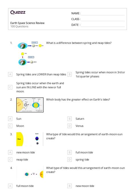 50+ Earth & Space Science worksheets for 6th Grade on Quizizz | Free ...