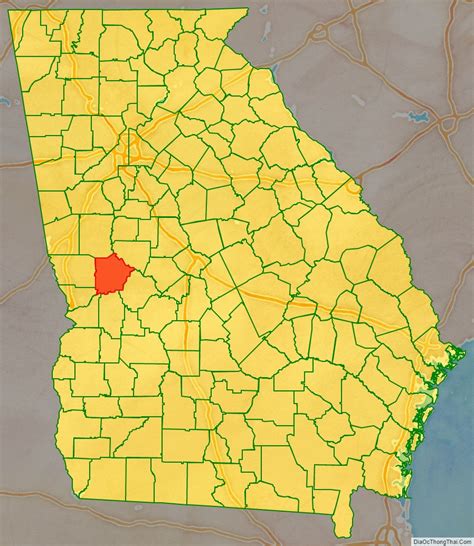 Map of Talbot County, Georgia - Thong Thai Real