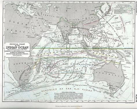 Physical Chart of Indian Ocean (Currents, Temperatures ?)