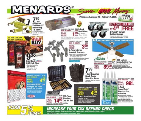 Menards Weekly Ad Jan 26 – Feb 1, 2020