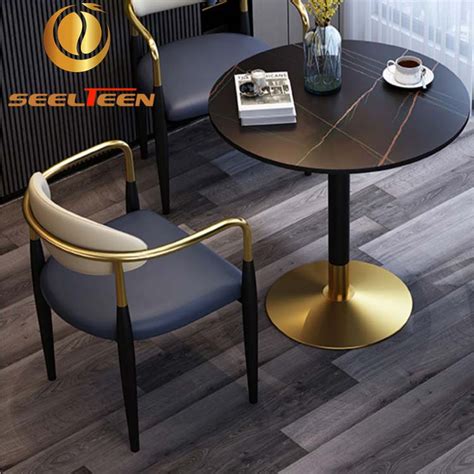 Metal Restaurant Chairs with Armrest for Table - Seelteen