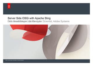 Server-side OSGi with Apache Sling (OSGiDevCon 2011) | PPT