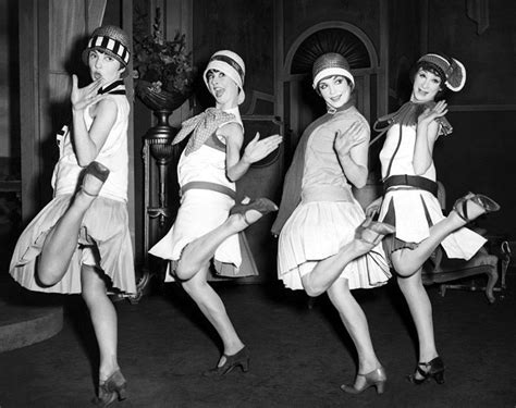 Four flapper dancers show off the heel styles of the time in this 1920s ...