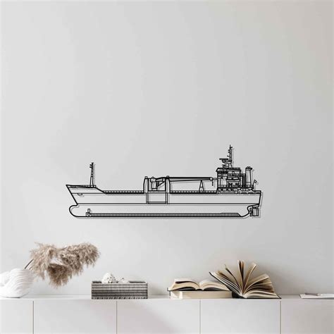 Cargo Ship Silhouette Metal Wall Art – Ocean Silhouettes