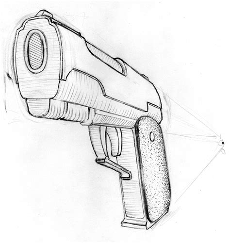 How To Draw A Gun Step By Step