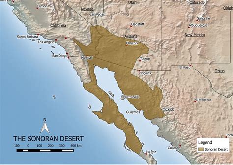 Sonoran Desert Map - World Maps Enviro-Map.com