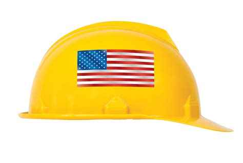 HARD HAT/HELMET DECAL - AMERICAN FLAG | SIZE: 2 1/8