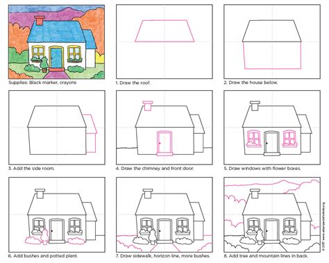 House Drawing Step By Step at GetDrawings | Free download