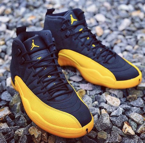 Air Jordan 12 Black University Gold 130690-070 Release Date - SBD