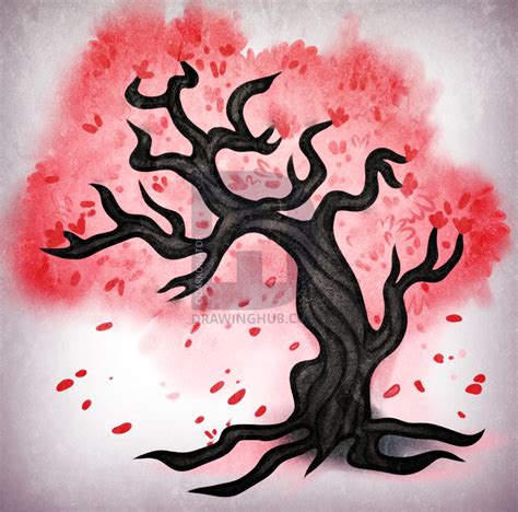 Sakura Tree Drawing at PaintingValley.com | Explore collection of ...