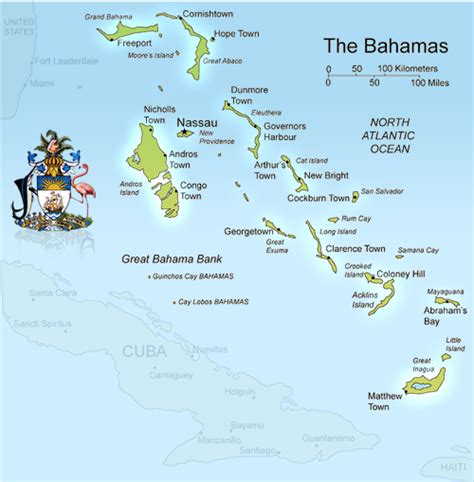 Map of The Bahamas Islands 2025