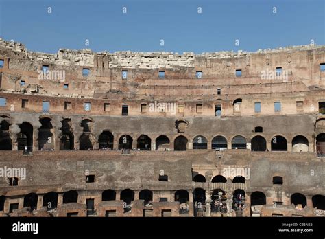 Inside the Colosseum of Rome Stock Photo - Alamy