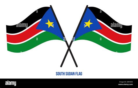 South Sudan Flag Waving Vector Illustration on White Background. South ...