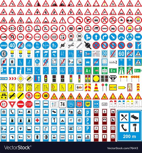 European road signs Royalty Free Vector Image - VectorStock