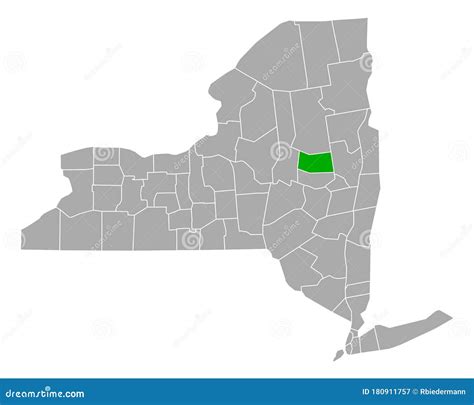 Map of Fulton in New York stock vector. Illustration of region - 180911757