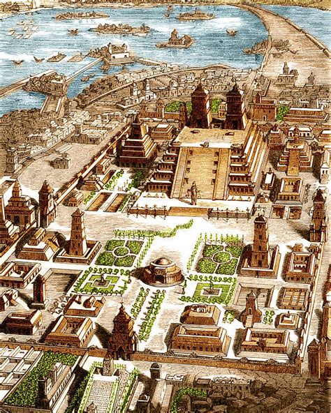 Tenochtitlan, Aztec City-state Poster by Science Source