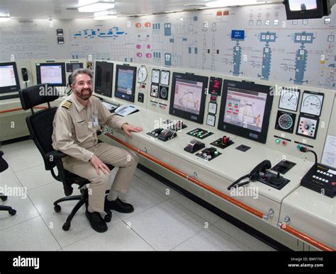 Eurodam cruise ship engine control room Stock Photo: 30102422 - Alamy