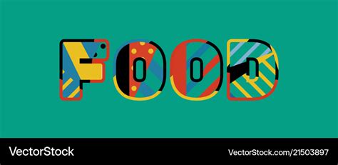 Food concept word art Royalty Free Vector Image