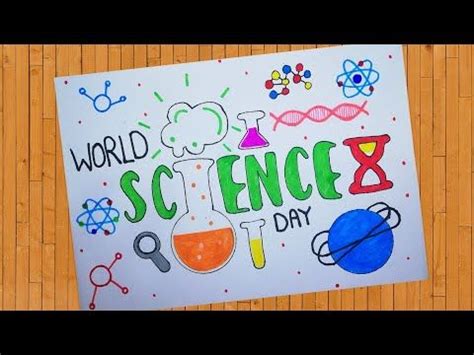 World Science day poster drawing || How to draw Science day poster ...