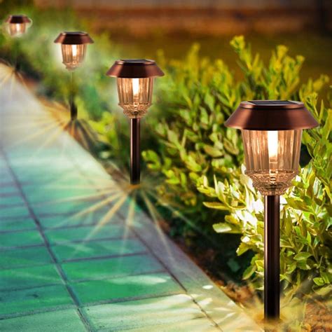 Pathway Lights Solar Powered- Solar Pathway Lights 4 Pack, LED ...