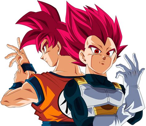 Goku and Vegeta [Super Saiyan God] by Arbiter720 on DeviantArt