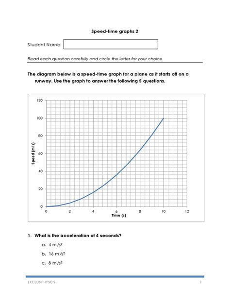 Speed Time Graphs 2 | PDF | Acceleration | Force