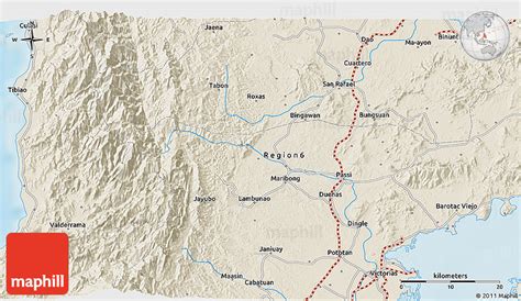 Shaded Relief 3D Map of Janiuay