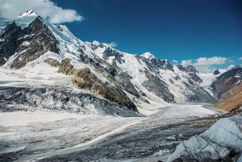 Beautiful Snowy Mountains, Russian Federation, Caucasus, Stock Photo ...