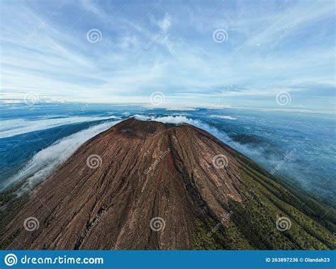 Aerial View of Mount Slamet or Gunung Slamet is an Active Stratovolcano ...