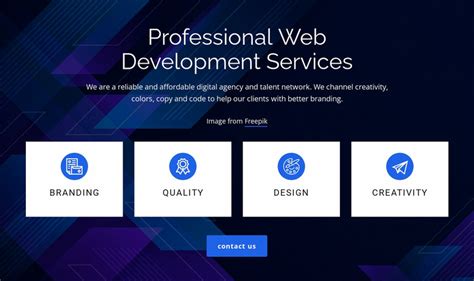 Web development services Website Template