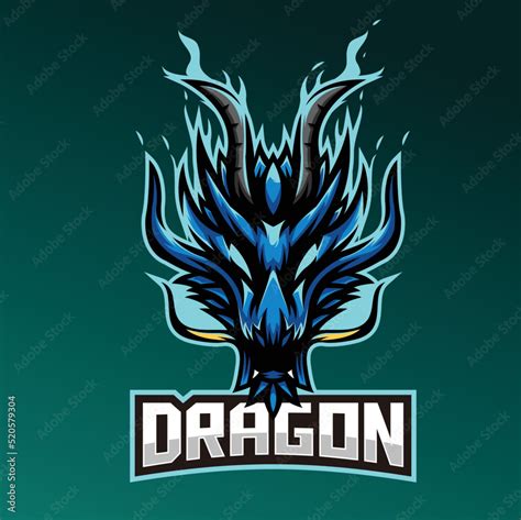 Dragon Mascot esport gaming logo vector design Stock Vector | Adobe Stock