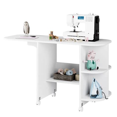 HOMECHO 31.5'' x 18.9'' Foldable Sewing Table with Wheels & Reviews ...