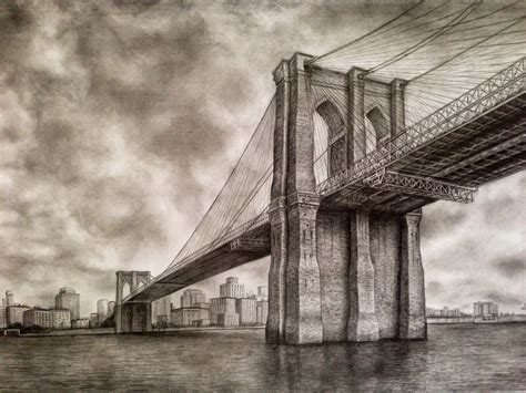 Manhattan Bridge Drawing at GetDrawings | Free download