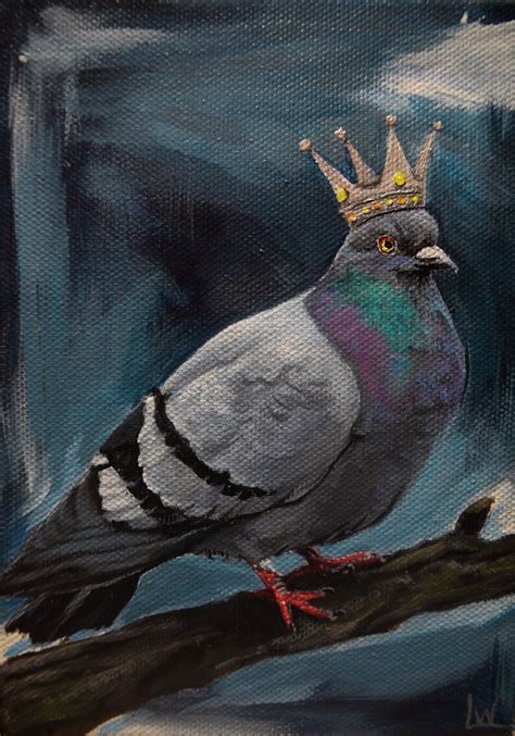 Royal Pigeon Giclée Print 5 X 7 Pigeon Fine Art by - Etsy