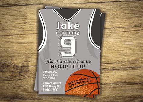 44+ Basketball Birthday Invitations PNG | Free Invitation Template