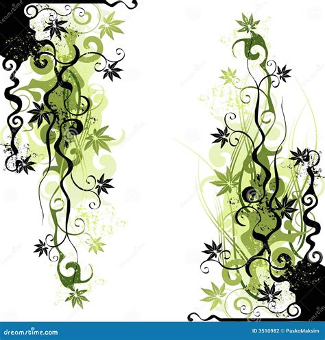 Artistic Background Of Vines Stock Vector - Illustration of nature ...