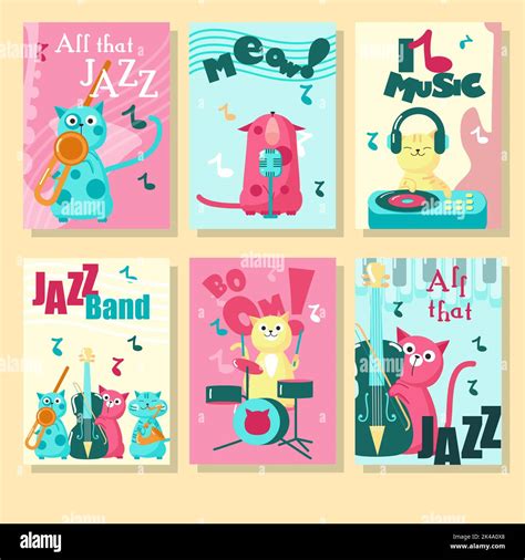 Cats musical poster Stock Vector Images - Alamy