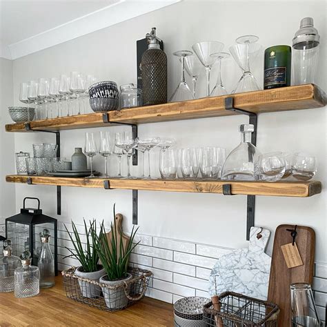 Rustic Shelf with Down Brackets | The Crafty Couple