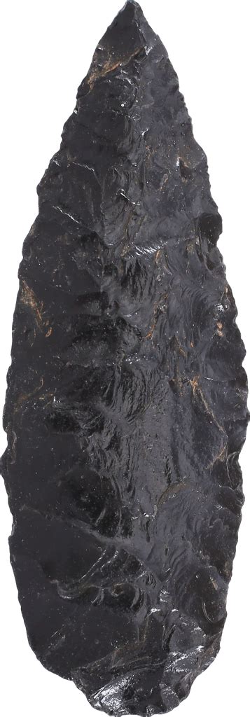 FINE PRE-COLUMBIAN OBSIDIAN SPEAR HEAD – Fagan Arms