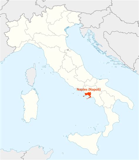 Location of Naples Map - MapSof.net