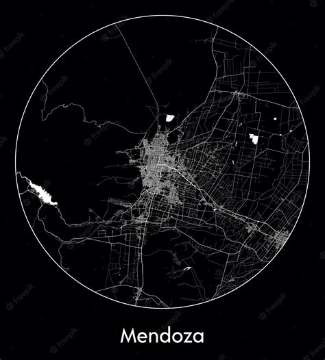 Premium Vector | City map south america argentina mendoza vector ...