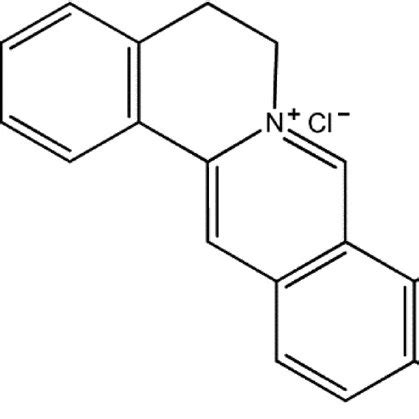 Chemical structure of a berberine molecule. | Download Scientific Diagram