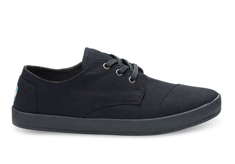 Toms Black Canvas Men's Paseo Sneakers in Black for Men | Lyst