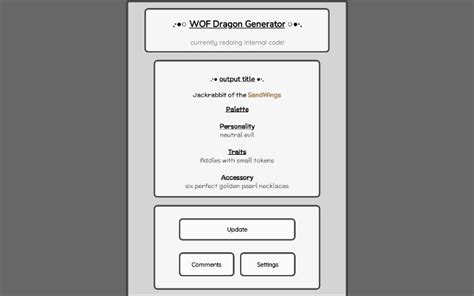 .∙• WOF Dragon Generator •∙.