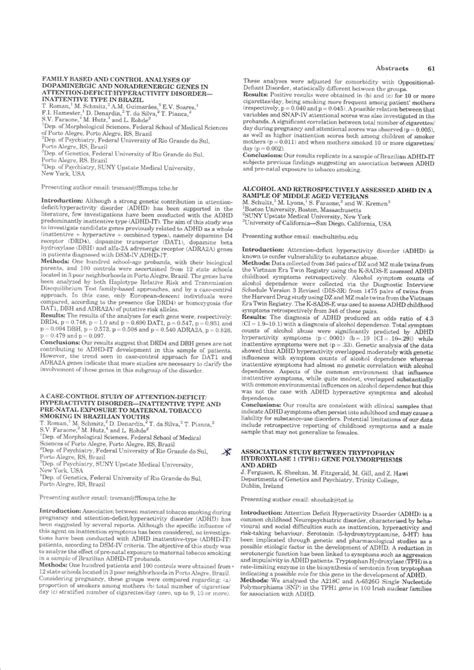 (PDF) Association study between tryptophan hydroxylase 1 (TPH1) gene ...